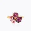 Caroline Svedbom Ana Ring, Dark Rose Combo – Guld