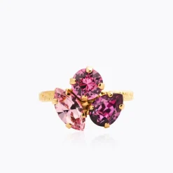 Caroline Svedbom Ana Ring, Dark Rose Combo – Guld