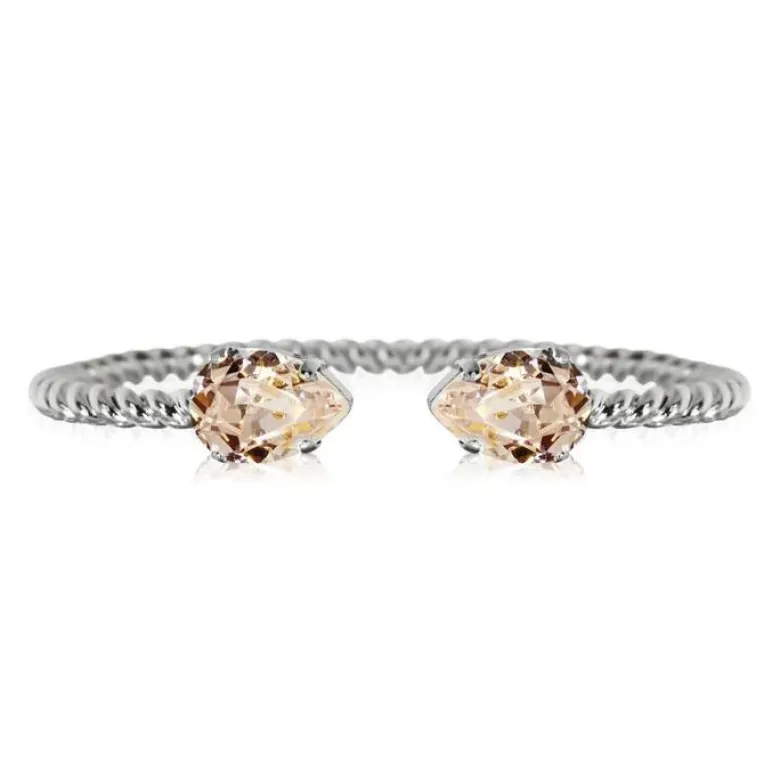 Caroline Svedbom Armband Mini Drop Rhodium / Silk