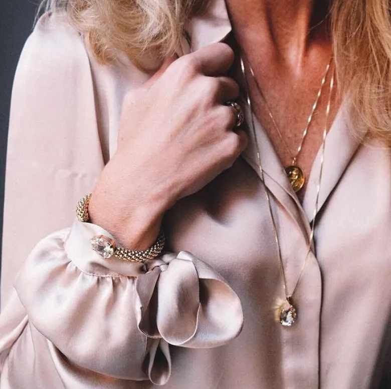 Caroline Svedbom Armband Classic Rope Rhodium / Silk