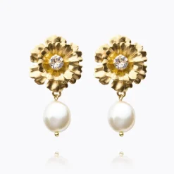 Caroline Svedbom Blossom Örhängen / Crystal (Guld)