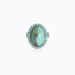 Caroline Svedbom Boho Turqouise Ring / Turquoise Matt (Rhodium)