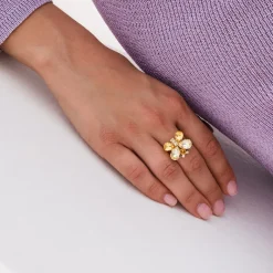 Caroline Svedbom Butterfly Ring / Yellow Combo (Guld)