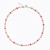 Caroline Svedbom Calanthe Halsband/ Peach Combo (Rhodium)