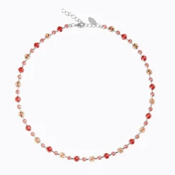 Caroline Svedbom Calanthe Halsband/ Peach Combo (Rhodium)