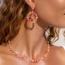 Caroline Svedbom Calanthe Halsband/ Coral Combo (Guld)
