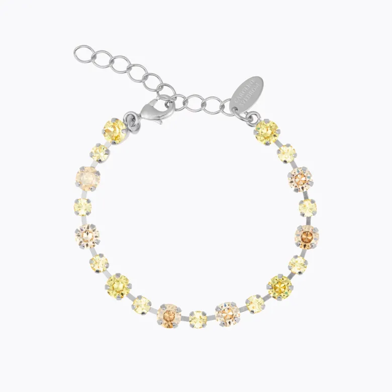 Caroline Svedbom Calanthe Bracelet, Dark Jonquil Combo – Rhodium