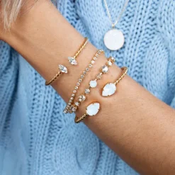 Caroline Svedbom Calanthe Armband Guld / White Combo