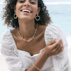 Caroline Svedbom Calanthe Halsband / Flower Combo (Rhodium)
