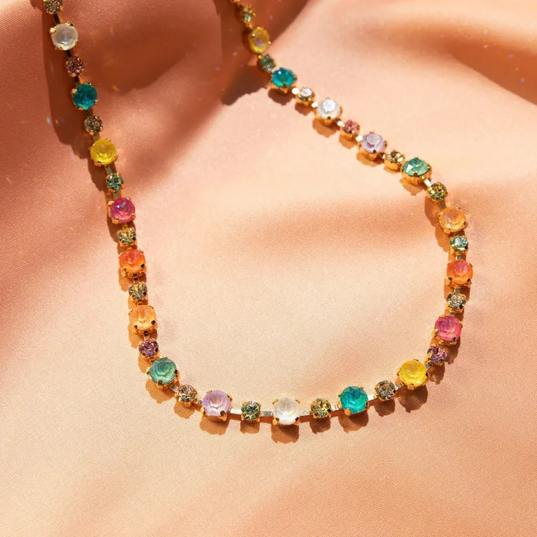 Caroline Svedbom Calanthe Halsband / Flower Combo (Rhodium)