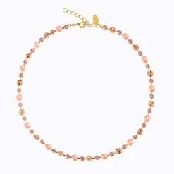 Caroline Svedbom Calanthe Halsband/ Flamingo Combo (Guld)