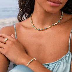 Caroline Svedbom Calanthe Armband / Laguna Combo (Rhodium)