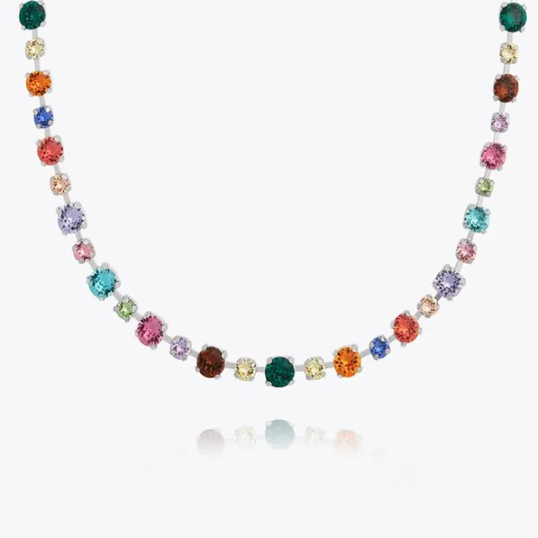 Caroline Svedbom Calanthe Halsband/ Rainbow Combo (Rhodium)