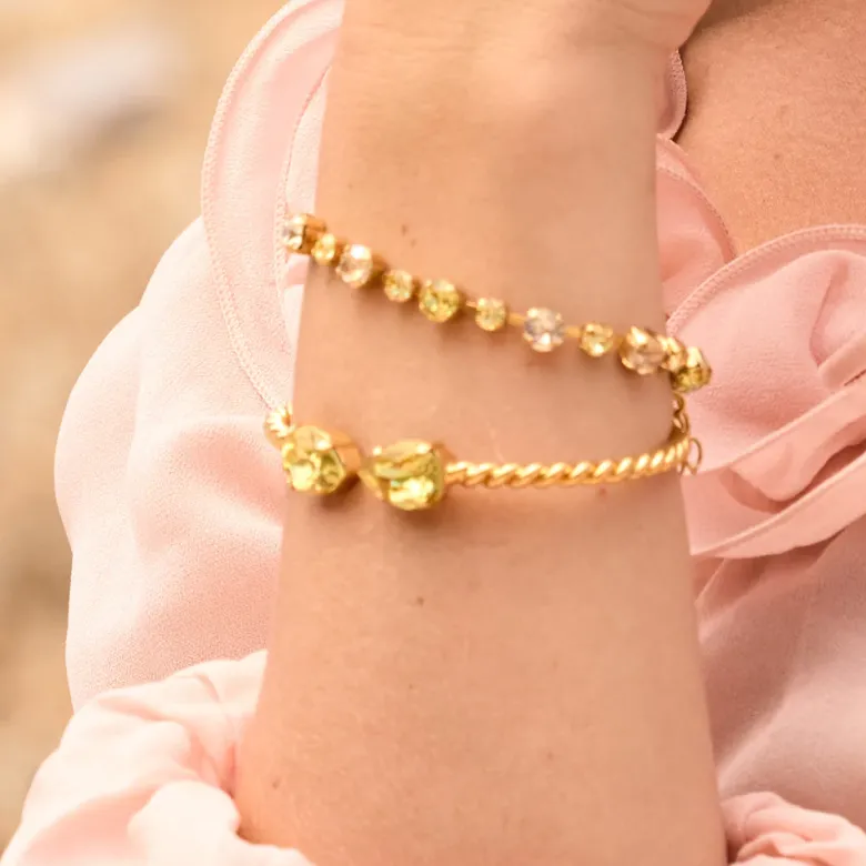 Caroline Svedbom Calanthe Bracelet, Dark Jonquil Combo – Guld