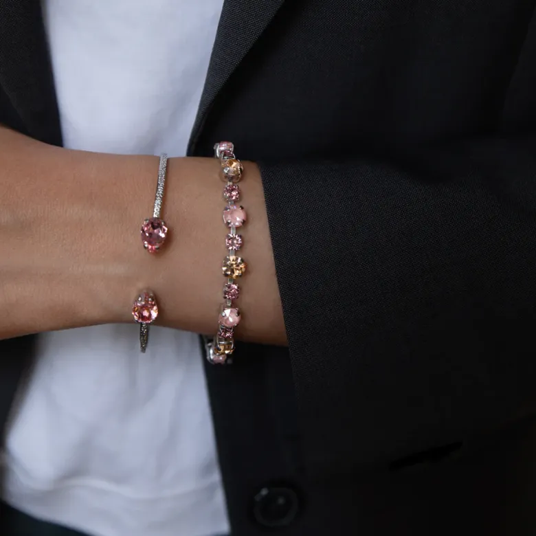 Caroline Svedbom Calanthe Armband/ Flamingo Combo (Rhodium)
