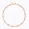 Caroline Svedbom Calanthe Halsband/ Peach Combo (Guld)