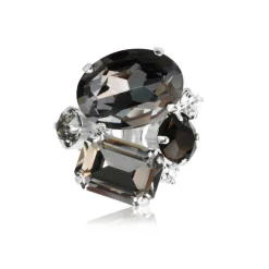 Caroline Svedbom Carolina Ring / Black Diamond Combo (Rhodium)