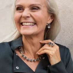 Caroline Svedbom Carolina Ring / Black Diamond Combo (Rhodium)