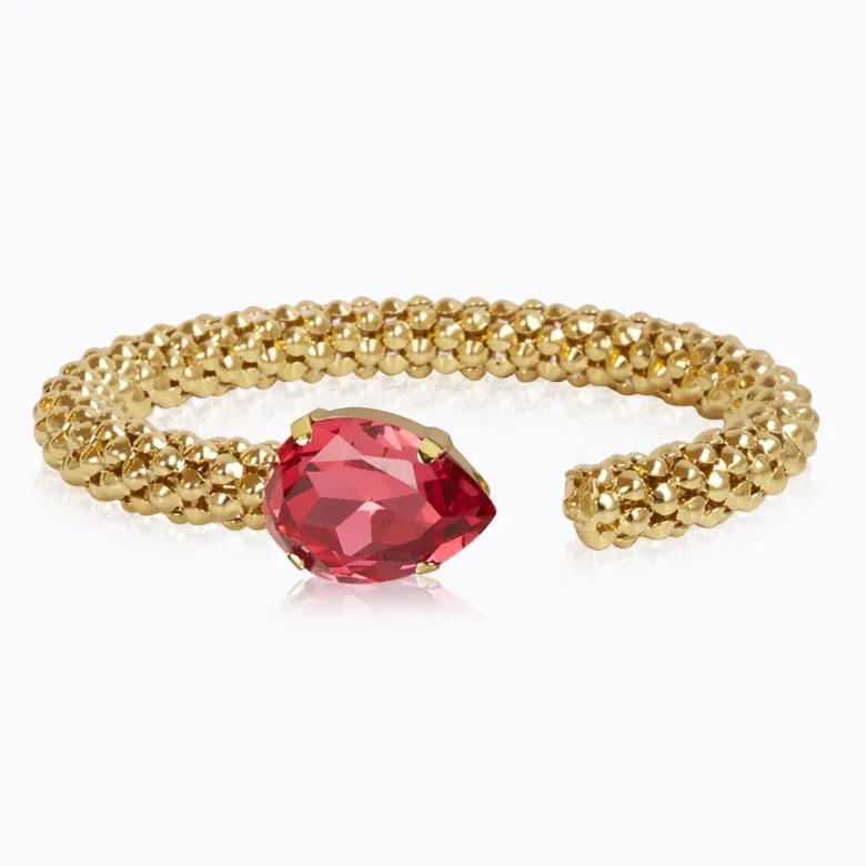 Caroline Svedbom Classic Rope Armband / Mulberry Red (Guld)
