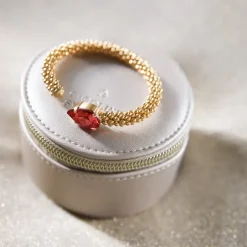 Caroline Svedbom Classic Rope Armband / Mulberry Red (Guld)