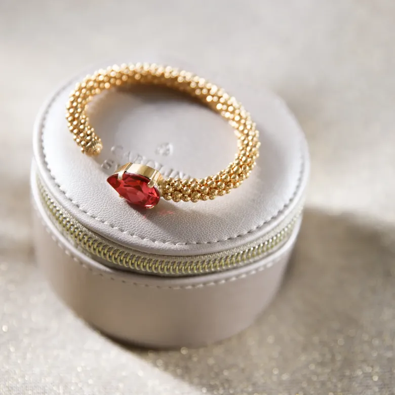 Caroline Svedbom Classic Rope Armband / Mulberry Red (Guld)