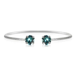 Caroline Svedbom Classic Petite Armband Rhodium / Light Turquoise