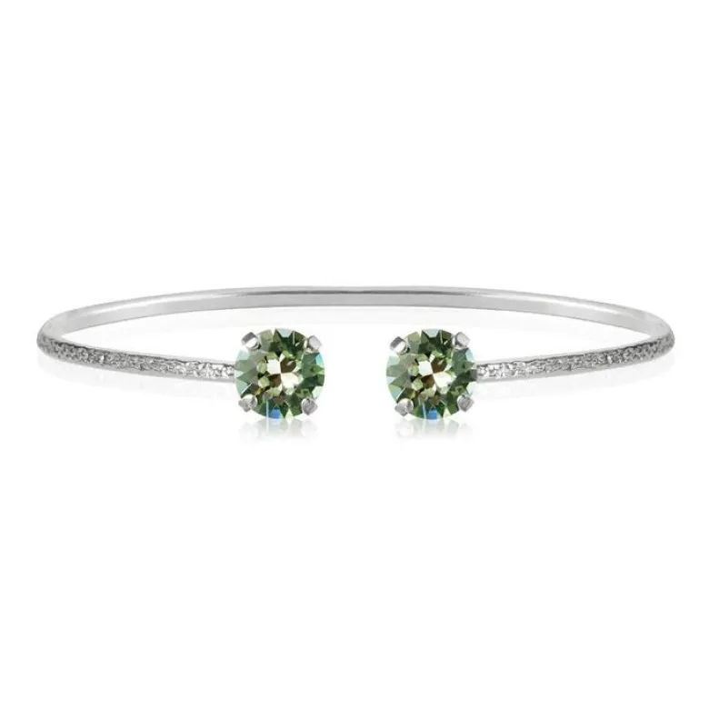 Caroline Svedbom Classic Petite Armband Rhodium / Chrysolite