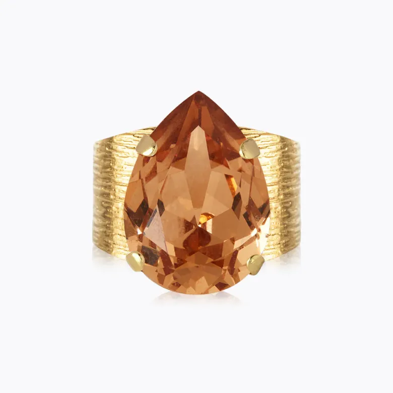 Caroline Svedbom Classic Drop Ring / Light Colorado Topaz (Guld)
