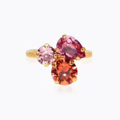 Caroline Svedbom Colette Ring / Coral Combo (Guld)