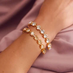 Caroline Svedbom Cora Armband / Golden Shadow (Rhodium)