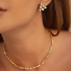 Caroline Svedbom Cora Earcuff / Pastel Combo (Rhodium)
