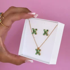 Caroline Svedbom Crystal Star Halsband / Peridot (Rhodium)
