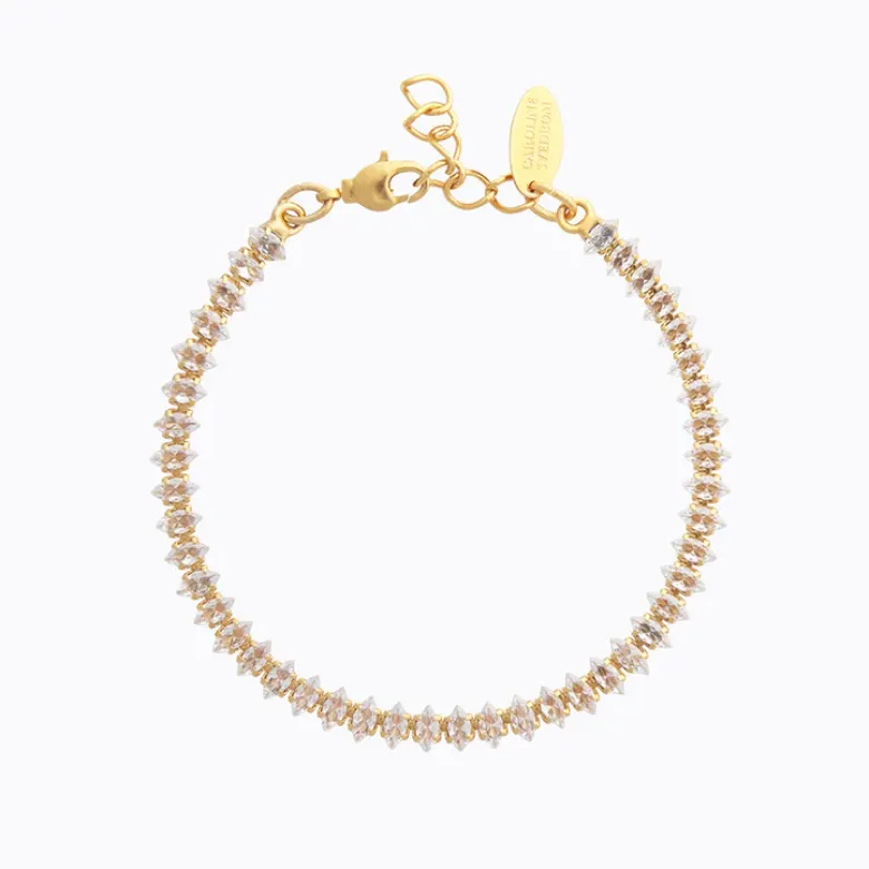 Caroline Svedbom Crystal Navette Armband/ Crystal (Guld)