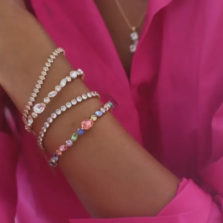 Caroline Svedbom Crystal Navette Armband/ Crystal (Guld)