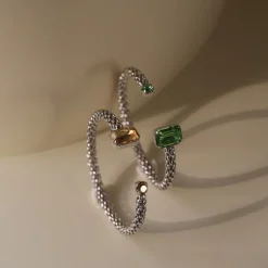 Caroline Svedbom Daria Armband / Peridot (Rhodium)