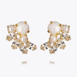 Caroline Svedbom Electra Örhängen/ Pearl + Crystal (Guld)