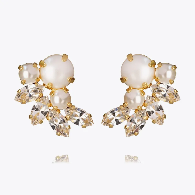 Caroline Svedbom Electra Örhängen/ Pearl + Crystal (Guld)