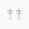 Caroline Svedbom Emmy Örhängen / Pearl + Crystal (Rhodium)