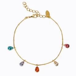 Caroline Svedbom Estelle Ankel Chain / Rainbow Combo (Guld)