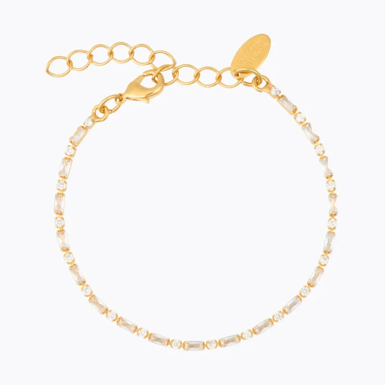 Caroline Svedbom Evelyne Armband Crystal – Guld