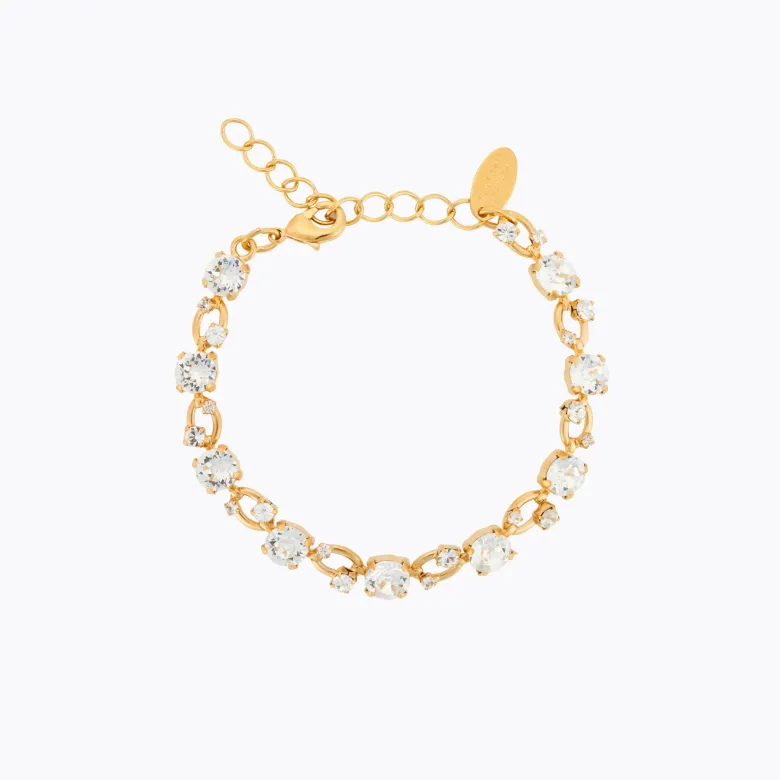 Caroline Svedbom Fay Armband, Crystal – Guld