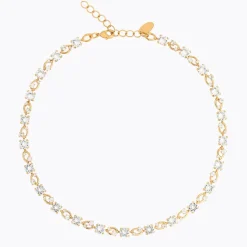 Caroline Svedbom Fay Halsband, Crystal – Guld