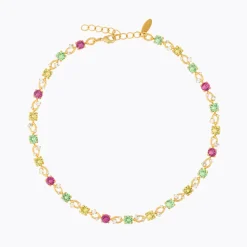 Caroline Svedbom Fay Halsband, Autumn Bloom Combo – Guld