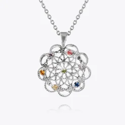 Caroline Svedbom Florence Halsband / Rainbow Combo (Rhodium)