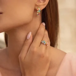 Caroline Svedbom Gabriella Ring / Rainbow Combo (Rhodium)