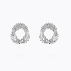 Caroline Svedbom Gemma Knot Örhängen – Rhodium