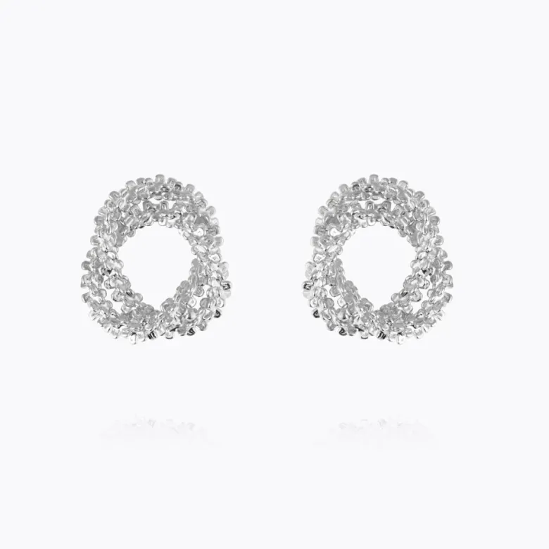 Caroline Svedbom Gemma Knot Örhängen – Rhodium
