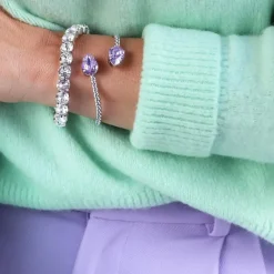 Caroline Svedbom Gia Stretch Armband Rhodium / Crystal