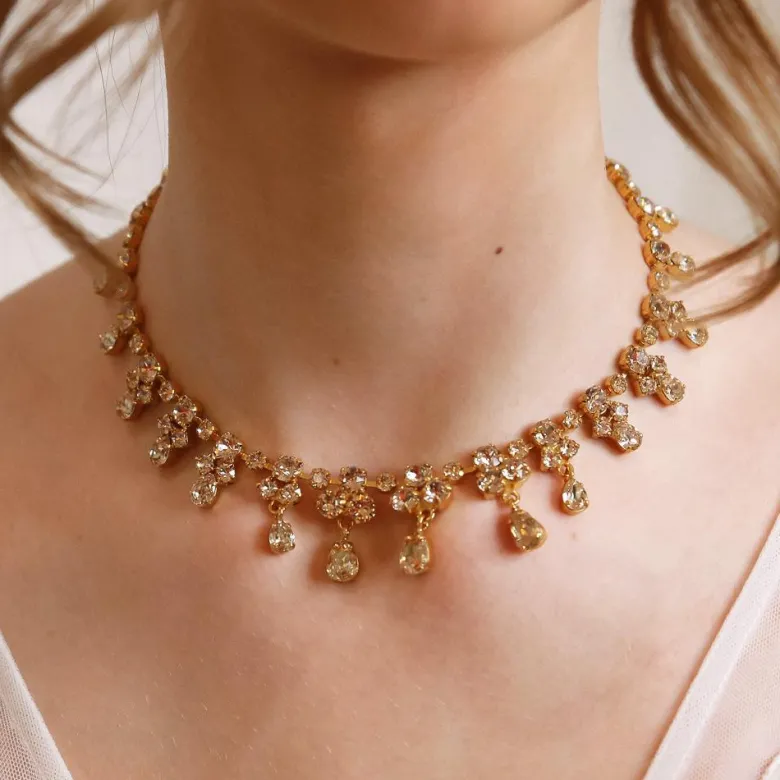 Caroline Svedbom Grand Entrence Halsband / Crystal (Rhodium)