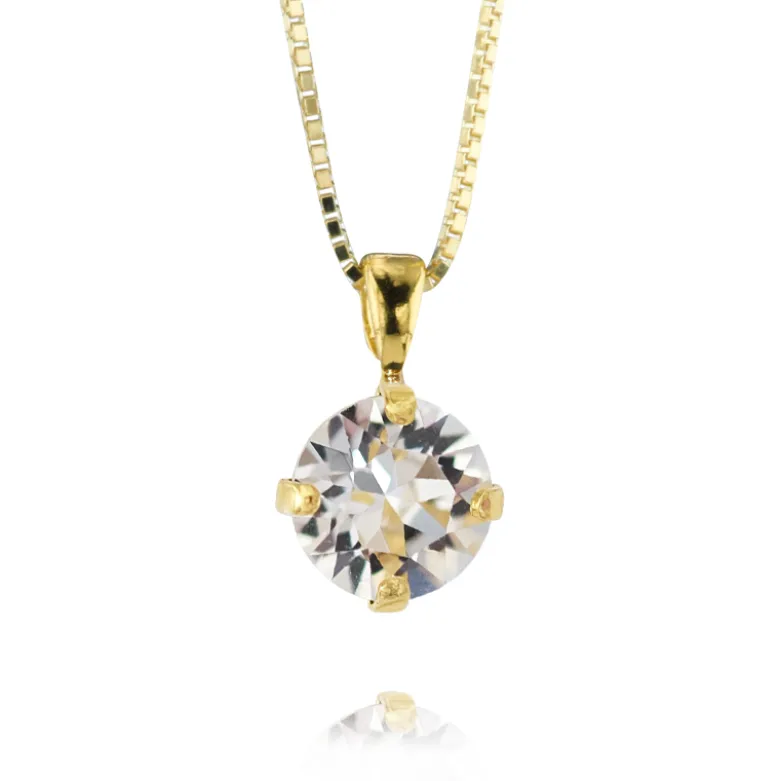 Caroline Svedbom Halsband Classic Stud Crystal (Guld)